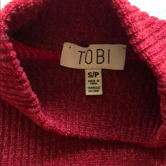 NWT Tobi Cropped Red Sweater - Picture 2 of 5